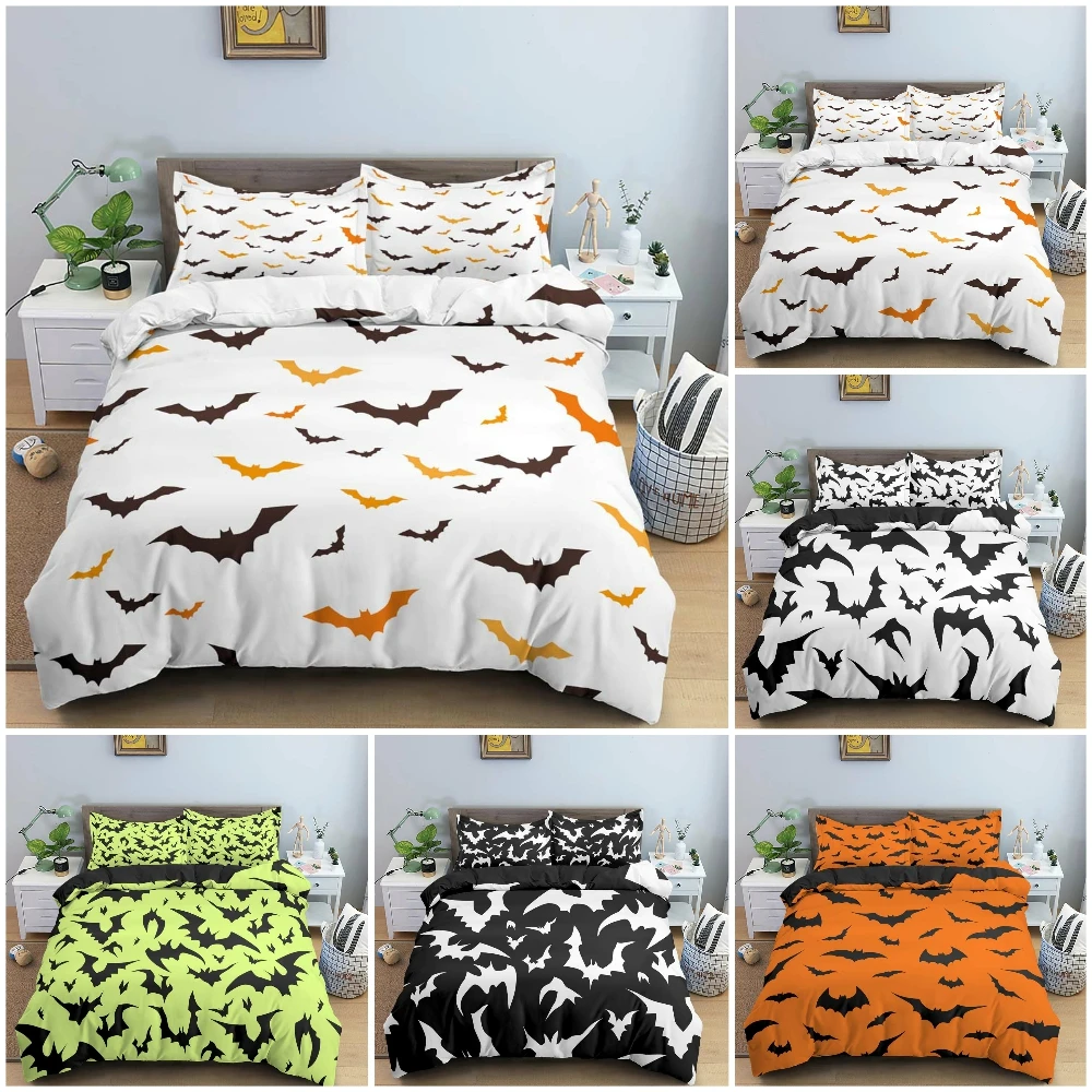 

Bat Bedding Set Soft Duvet Cover Kids Bedclothes Luxury Comforter Cover 2/3pcs Queen King Size Quilt Cover With Zipper Closuire