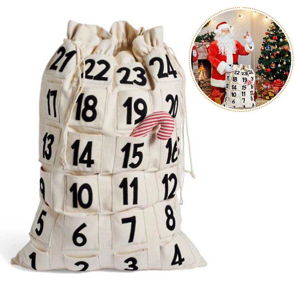 

New Christmas Interactive Advent Toy Gift Bag Xmas Tree Home Decoration Non-woven Fabric Advent Calendar Holiday Creative Gift