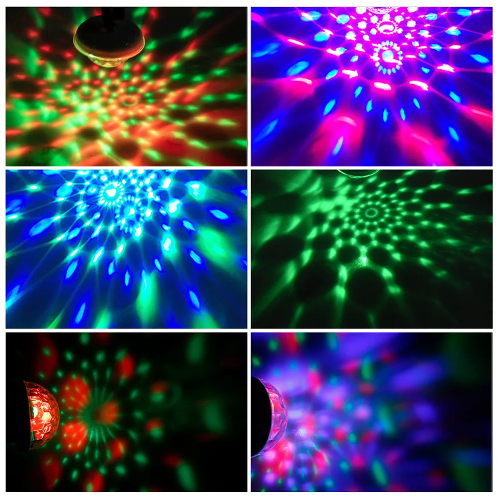 Мини USB звук вечерние освещение дискотечное освещение 4 Вт RGB магический хрустальный шар сценический свет эффект для рождества KTV свадебная музыка Dj свет