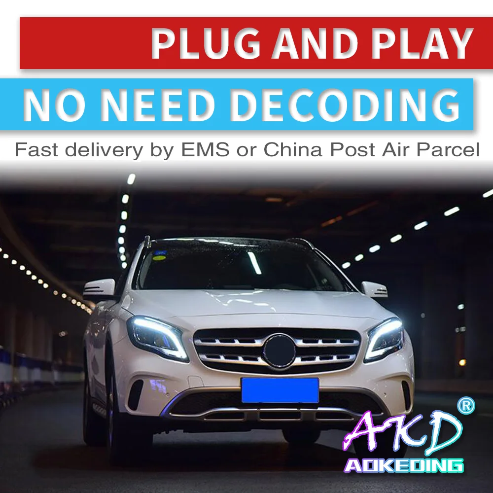 Стайлинга автомобилей налобный фонарь для Benz GLA 200 220 260 2015 2016 2018 головной
