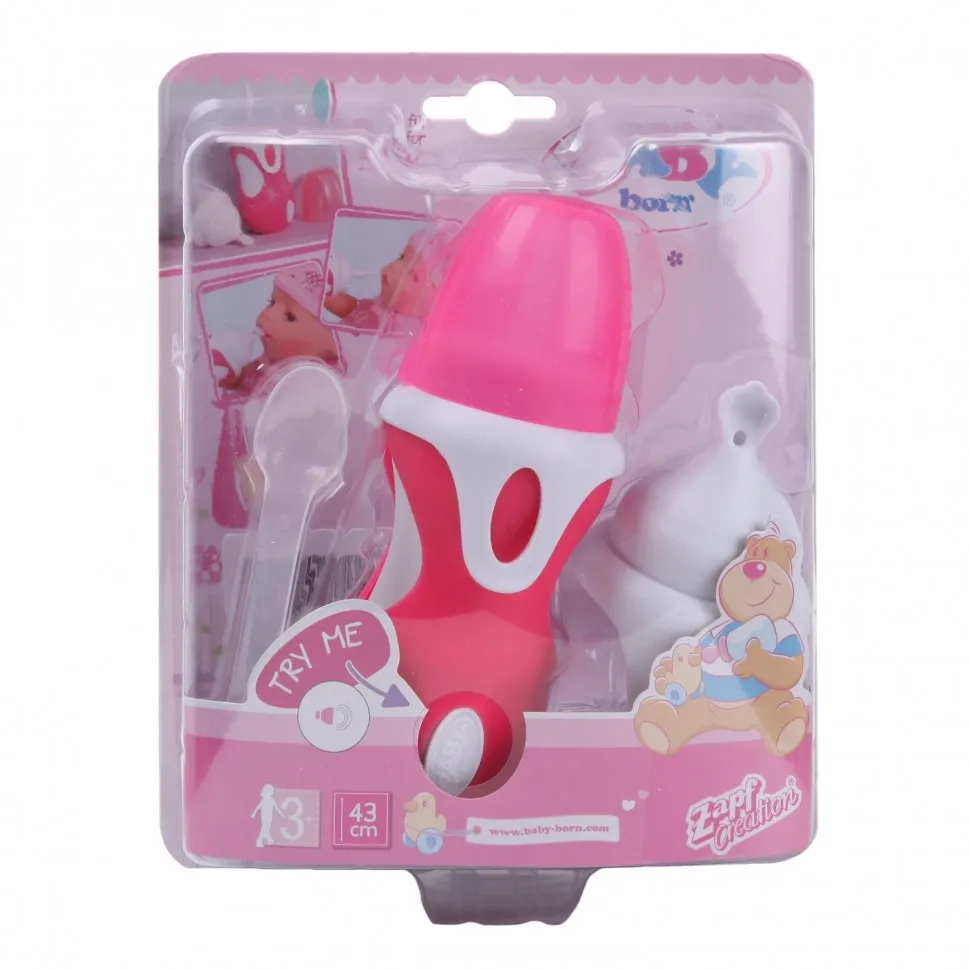 Набор для куклы Zapf Creation Baby Born бутылочка интерактивная ложка 826-898 | Игрушки и хобби