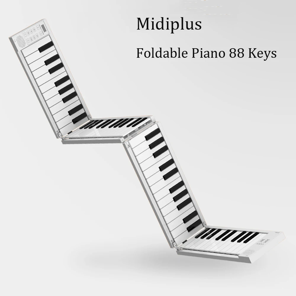 Складное пианино Midiplus 88 клавиш свернутое вручную электронное для тренировок