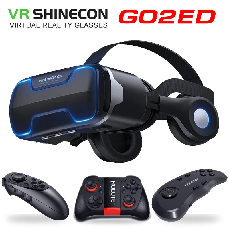 

G02ED VR shinecon 8.0 Standard edition and headset version virtual reality 3D VR glasses headset helmets Optional controlle