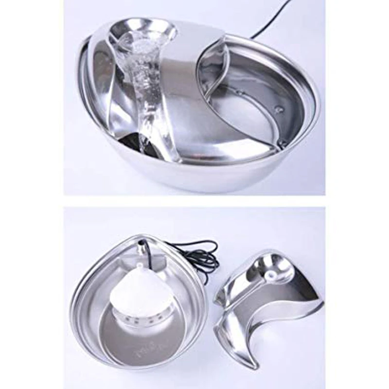 Поилка для домашних животных собака кошка питьевой фонтан 2 8 л из нержавеющей