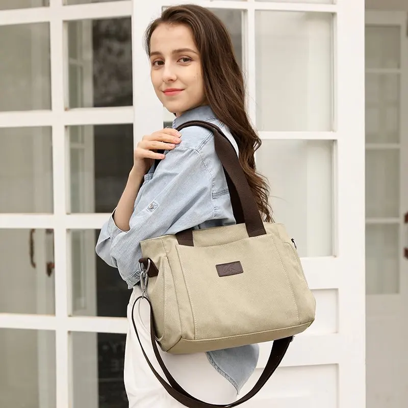 

Women Fashion Shoulder Bags Multifunction Canvas Crossbody Bag Retro Handbags Travel Shoulder Messenger Bags Leisure Package