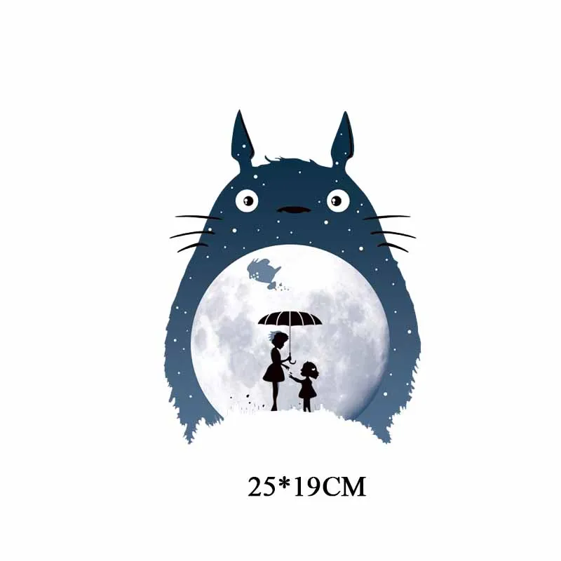 Мультяшный Тоторо патч с утюгом Переводные лунные патчи для одежды DIY Футболка