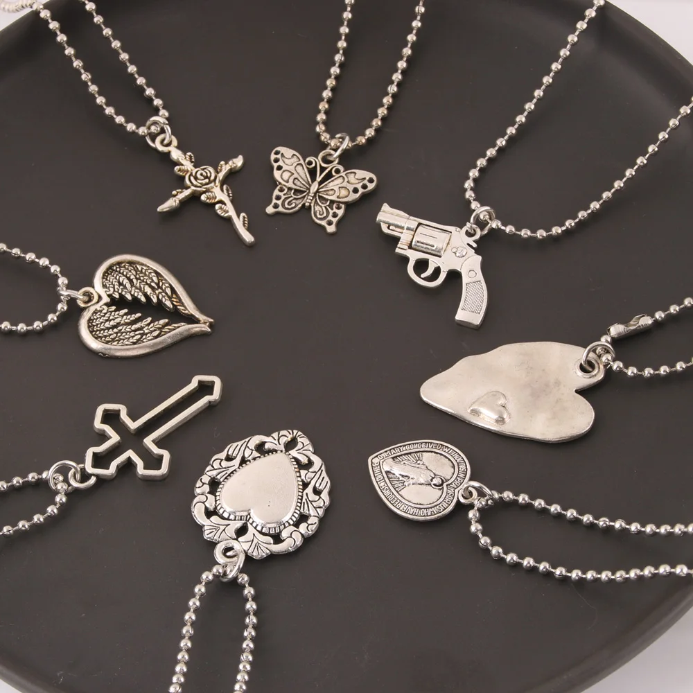 Шикарные готические Сердца Иисуса ожерелья в стиле &quotРетро&quot религиозный крест