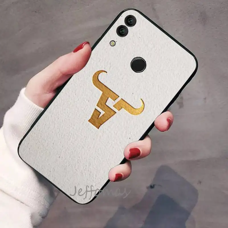 

design bull cool animal logo Phone Case For Huawei Honor view 7a5.45inch 7c5.7inch 8x 8a 8c 9 9x 10 20 10i 20i lite pro
