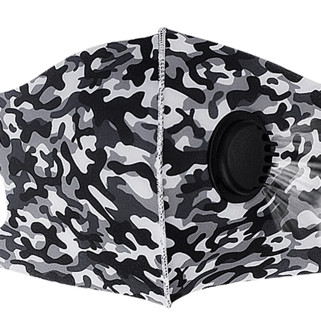 

1Pcs Camouflage Face Mouth Mask Anti-Infection Black Activated Carbon Filter For Unisex Anti-dust Mouth Facemask Cycling Sport