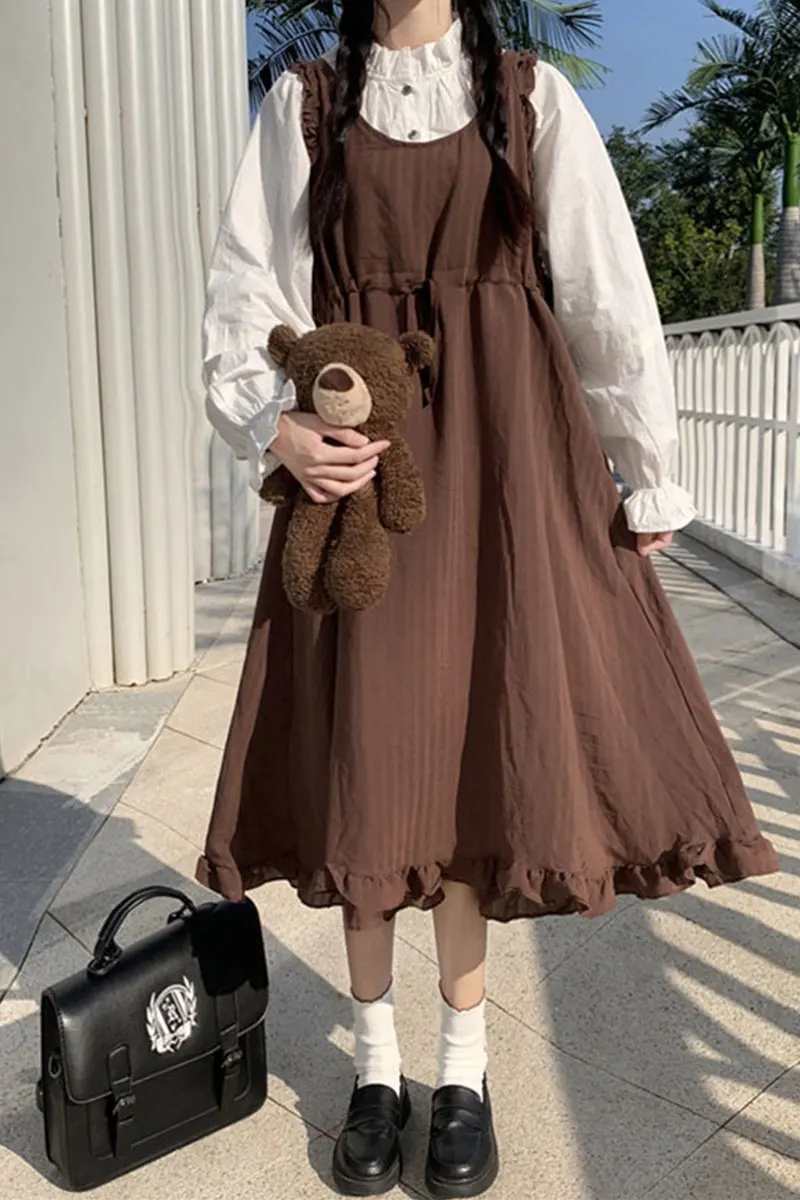 

Winter Suspender Dress Autumn and Winter Dress 2020 New Women's High Waist Slimming kawaii clothing sweet lolita dress