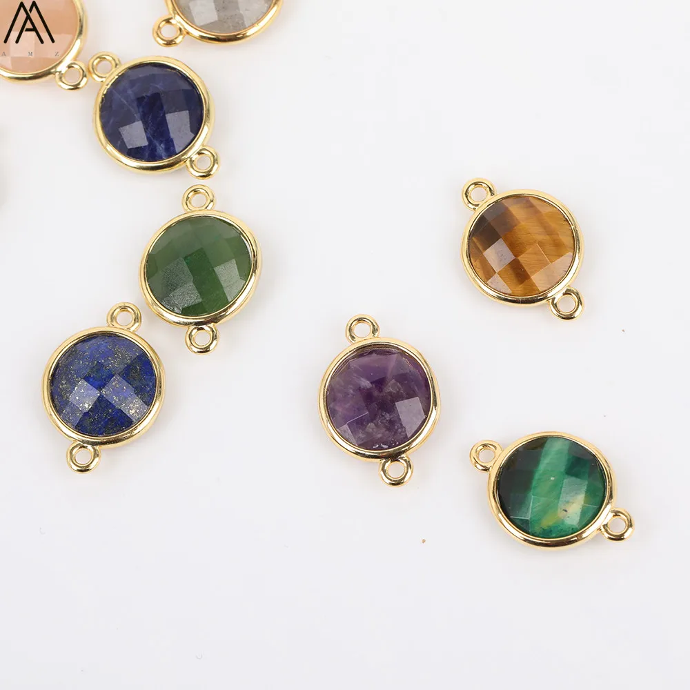 Random Sales Gold Color Round Natural Amethysts Quartz Labradorite Stone Beads Bracelcet Making DIY Jewelry Findings LY-46AMAJ | Украшения