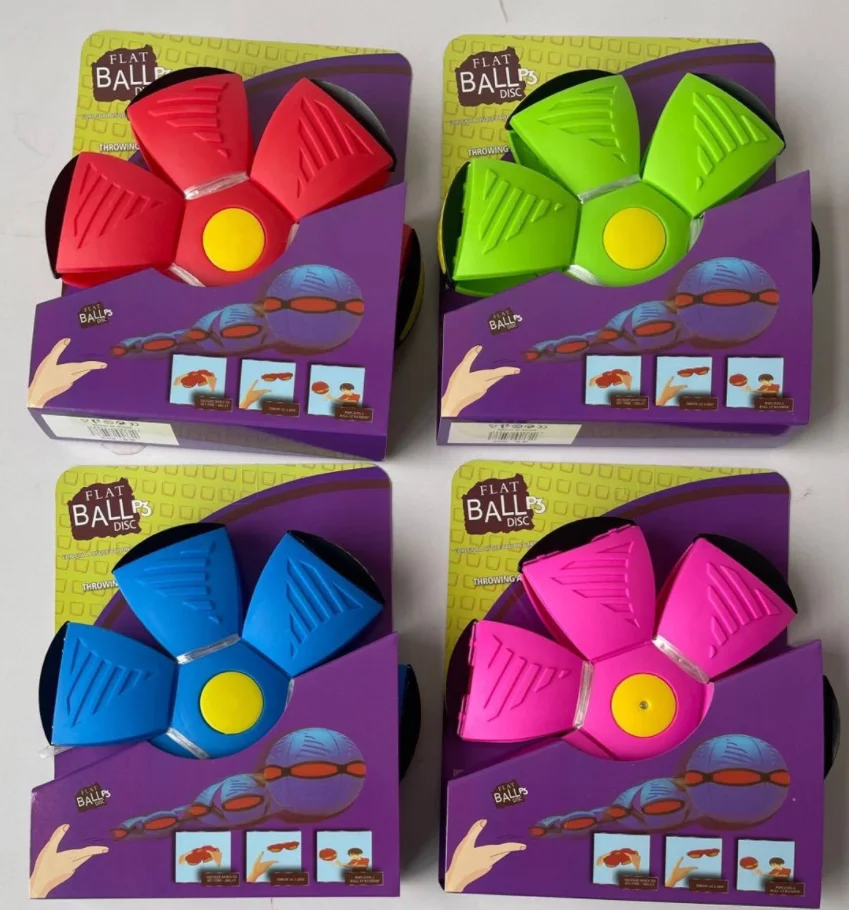 Плоский бросать диск шар с летающим мячом НЛО со светодиодной подсветкой цветная