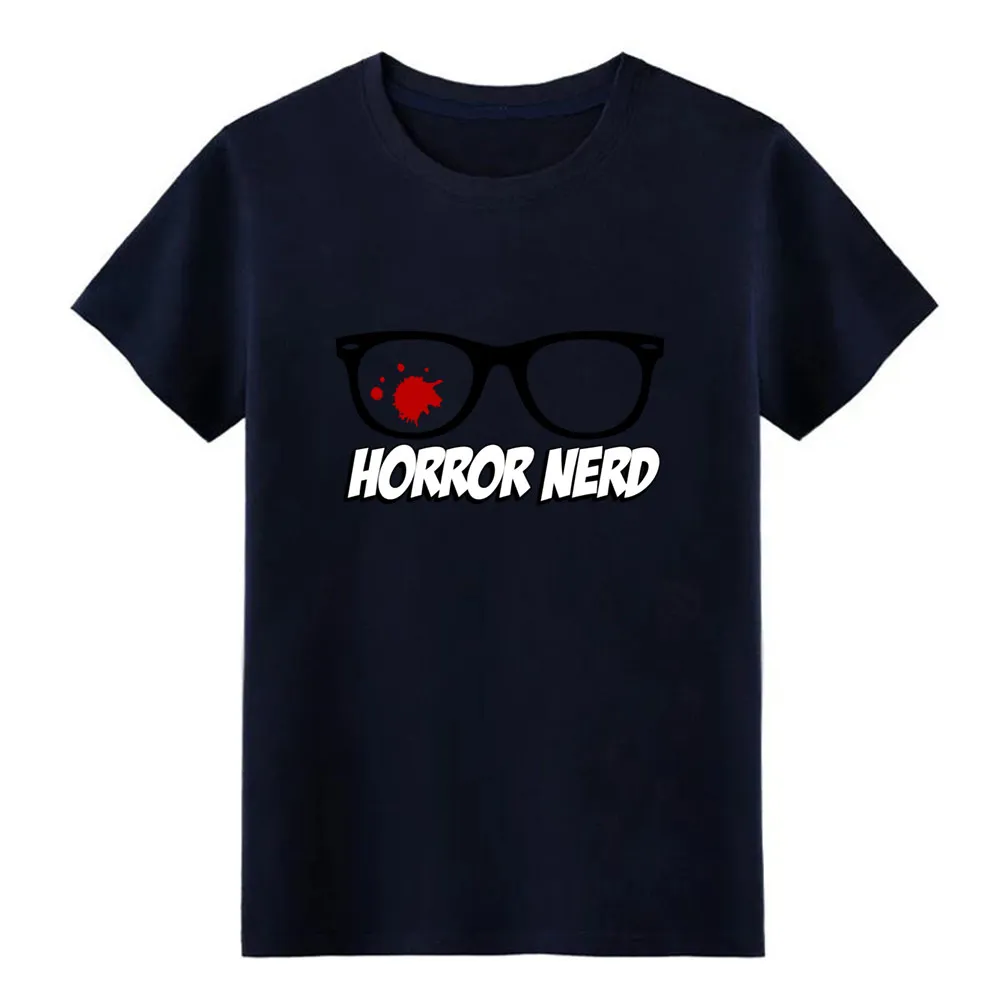 Футболка horror nerd png Мужская Дизайнерская футболка из 100% хлопка с вырезом лодочкой