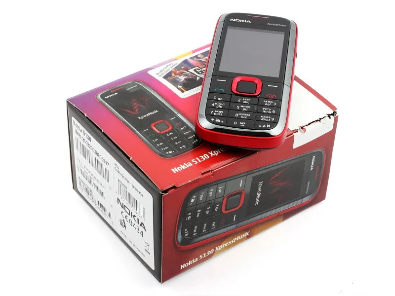 Разблокированный телефон Nokia 5130 XpressMusic 5130XM мобильный телефон Bluetooth FM Поддержка Русская клавиатура сотовый телефон