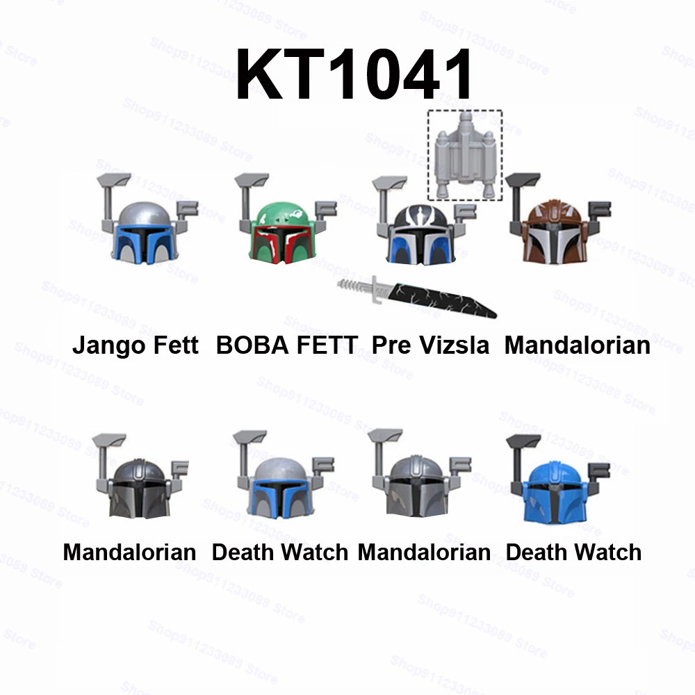 

8pcs/set BOBA FETT Jango Pre Vizsla Death Watch Assemble Building Blocks Bricks Star Model Figures Wars Toy Children Gift KT1041