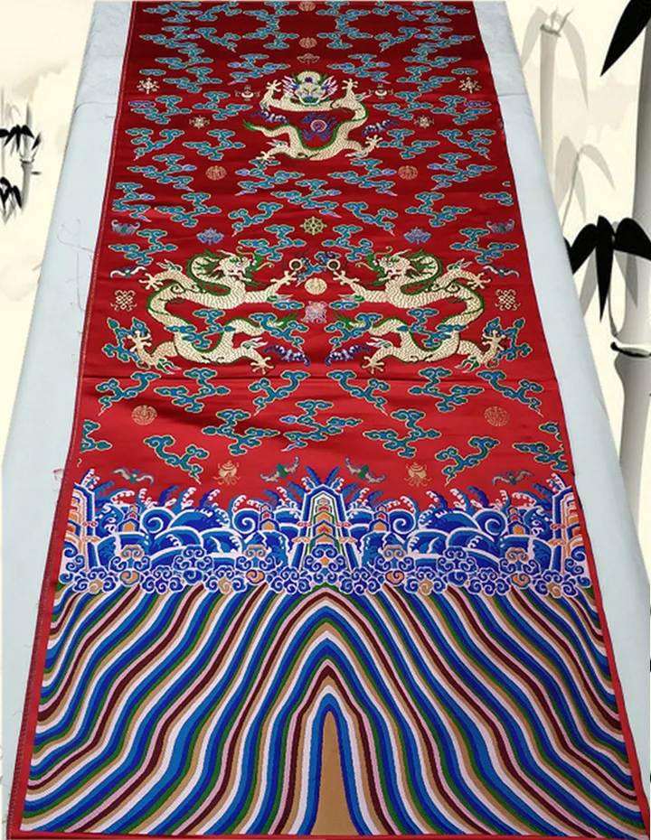 Подвеска дракон халат традиционная китайская куртка Cheongsam материал сценическое украшение прядильная ткань жаккардовая атласная парча ткань