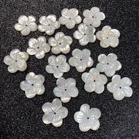 new white natural mother of pearl shell bead carved flower charms diy seashell beads for diy crafts jewelry making accessories