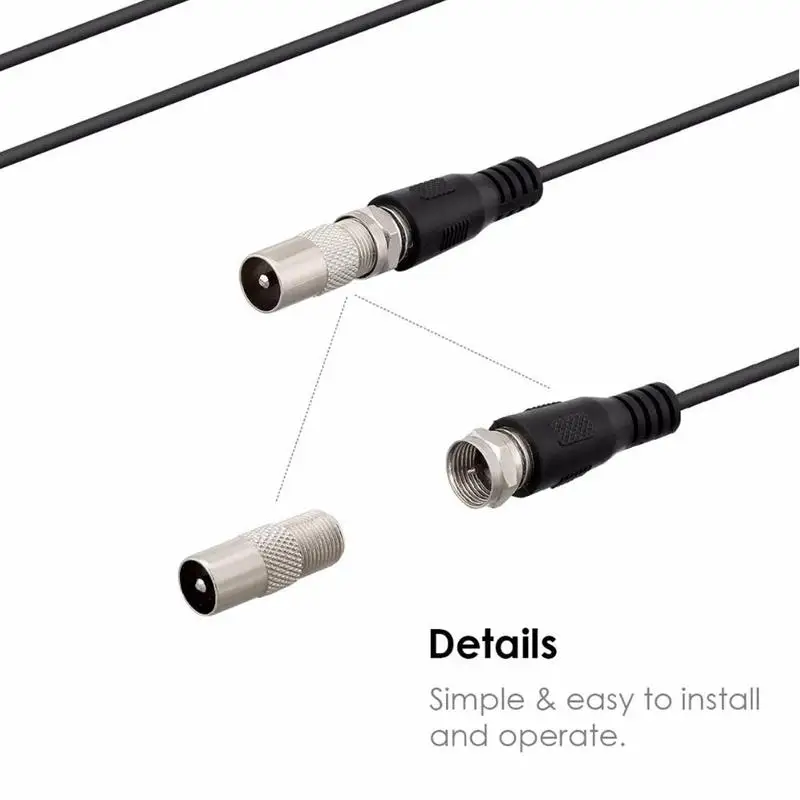 

1080P 4K Antenna TV Digital HD 50 Mile Range Skywire HD Digital Digital Antena Antenna Coax Cable Skywire Indoor 16ft HDTV I5H4