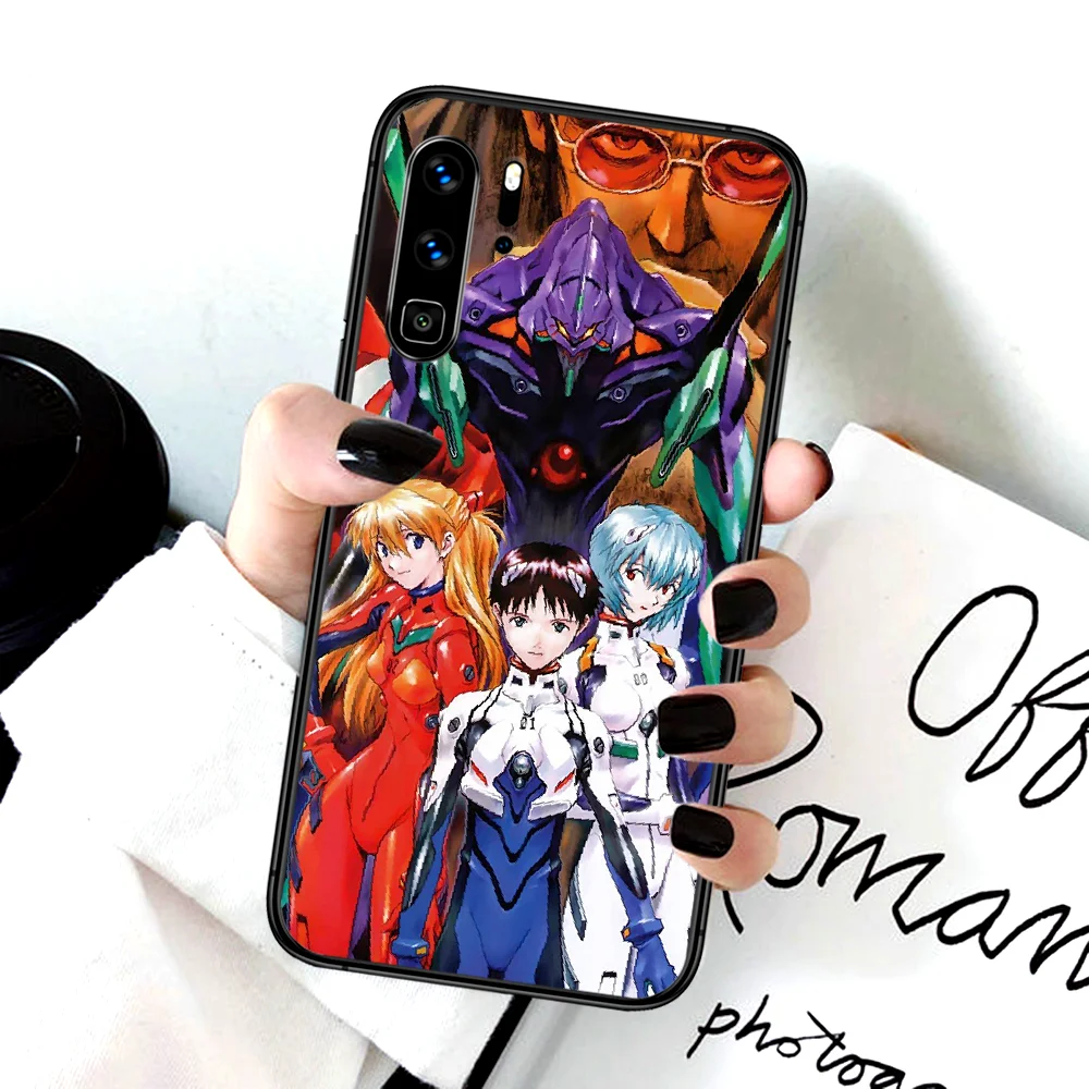 

EVA Japan EVANGELIONN Phone Case For Huawei P Mate Smart 10 20 30 40 Lite Z 2019 Pro black Hoesjes Tpu Waterproof Pretty Back