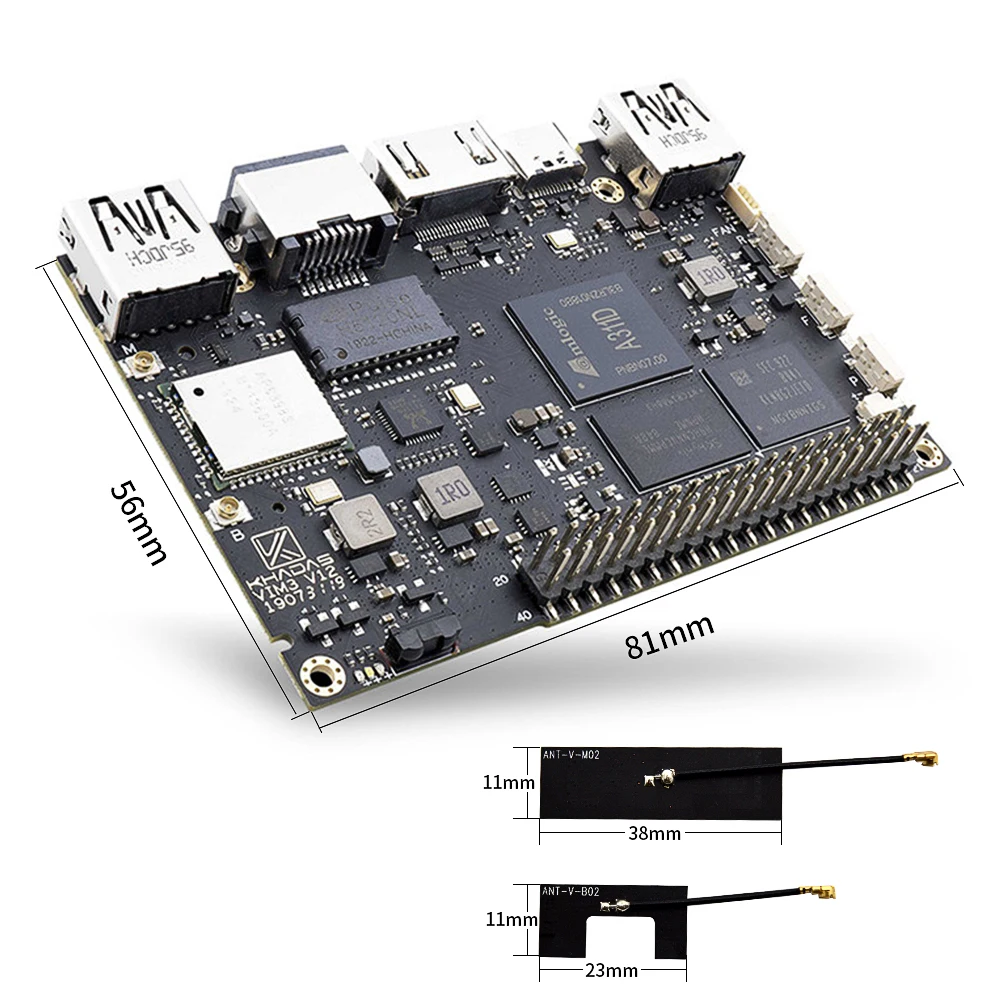 Khadas vim3 sbc Amlogic A311D SoC поддержка Linux Ubuntu Debian Android с 5 0 топами NPU однобортный компьютер |