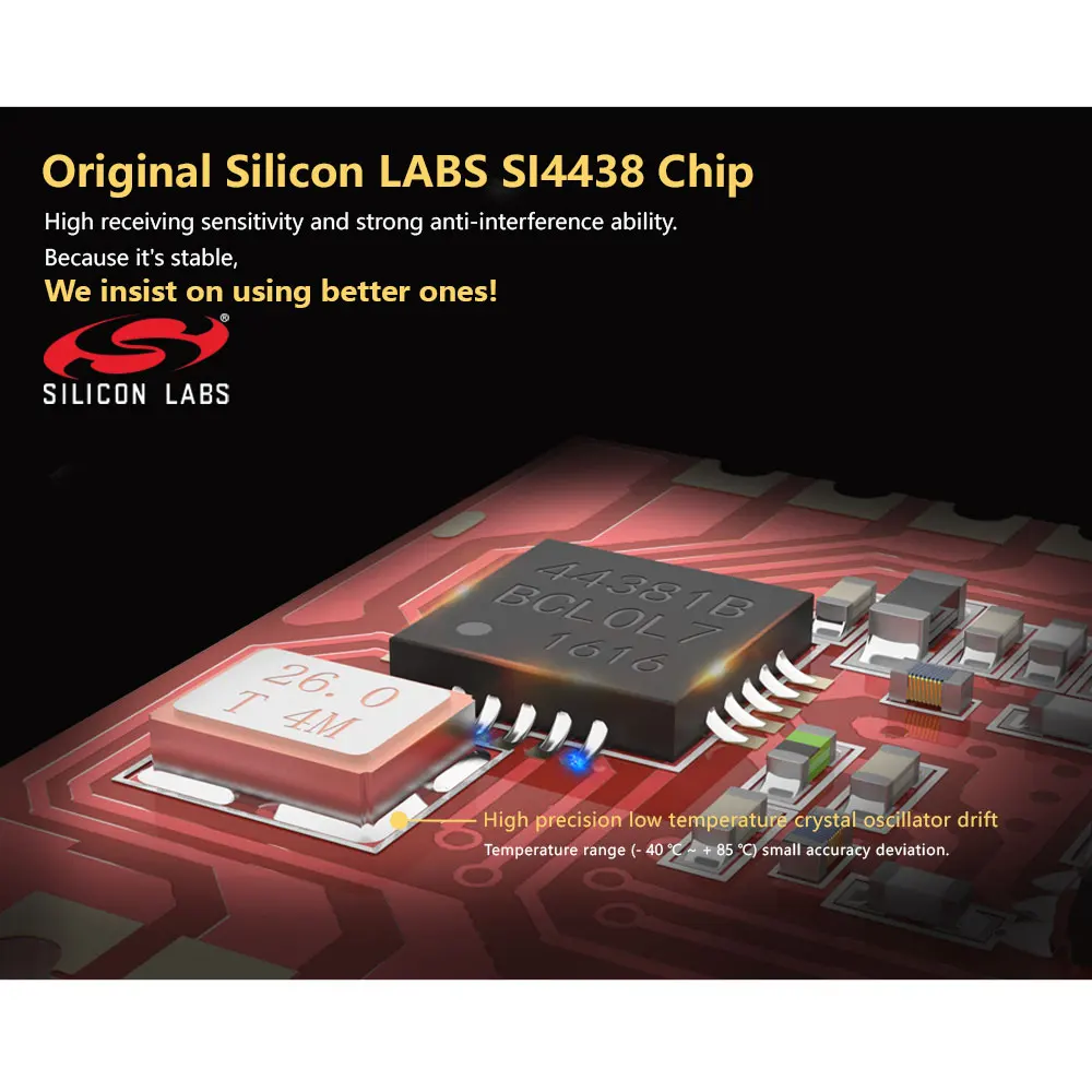 433MHz100mW ультра громкий RF беспроводной модуль AS11 S433 IPEX порт SI4438 GSK FSK OOK