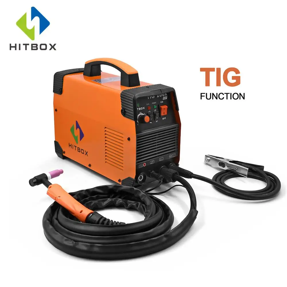 HITBOX Tig сварочный аппарат WSE 200A TIG MMA 110V 220V Argon Tig 2T 4T сварочный аппарат с контролем, нержавеющая сталь, железо, технология IGBT