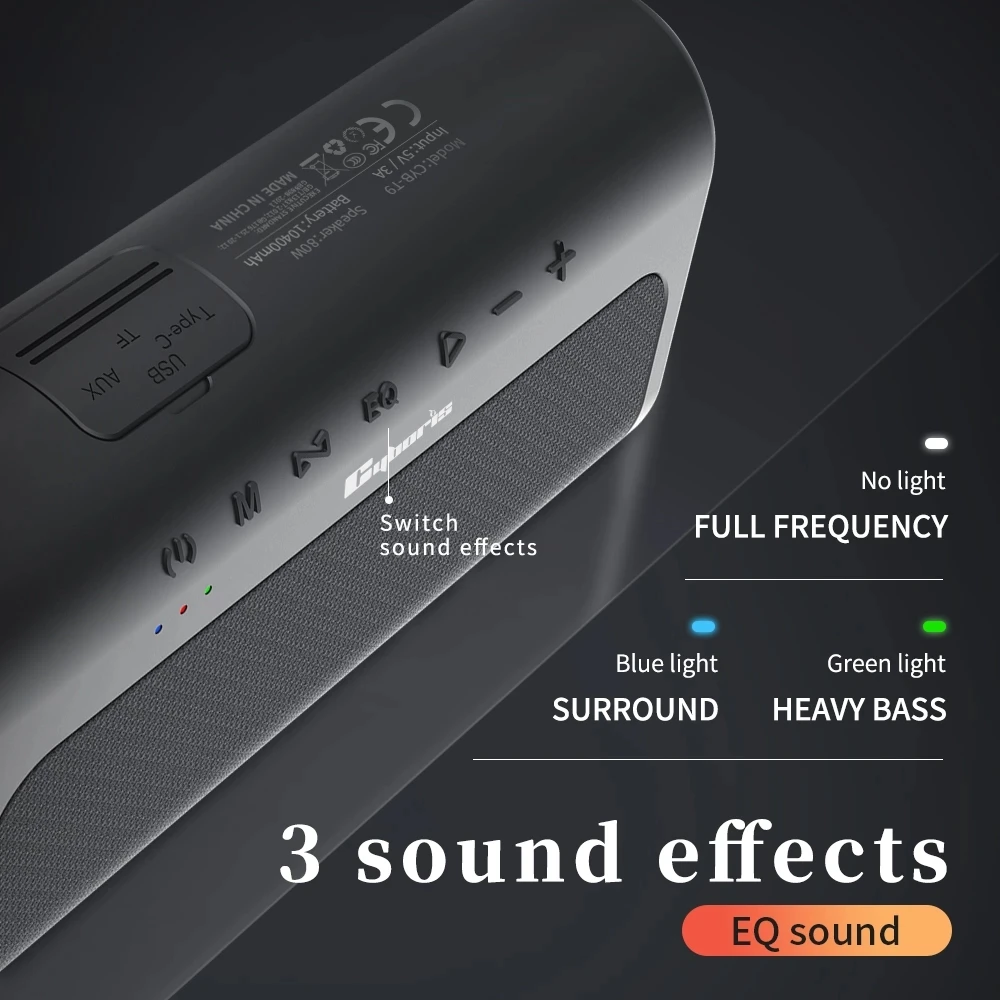 Портативный Bluetooth-динамик Cyboris 80 Вт TWS сабвуфер беспроводная басовая колонка