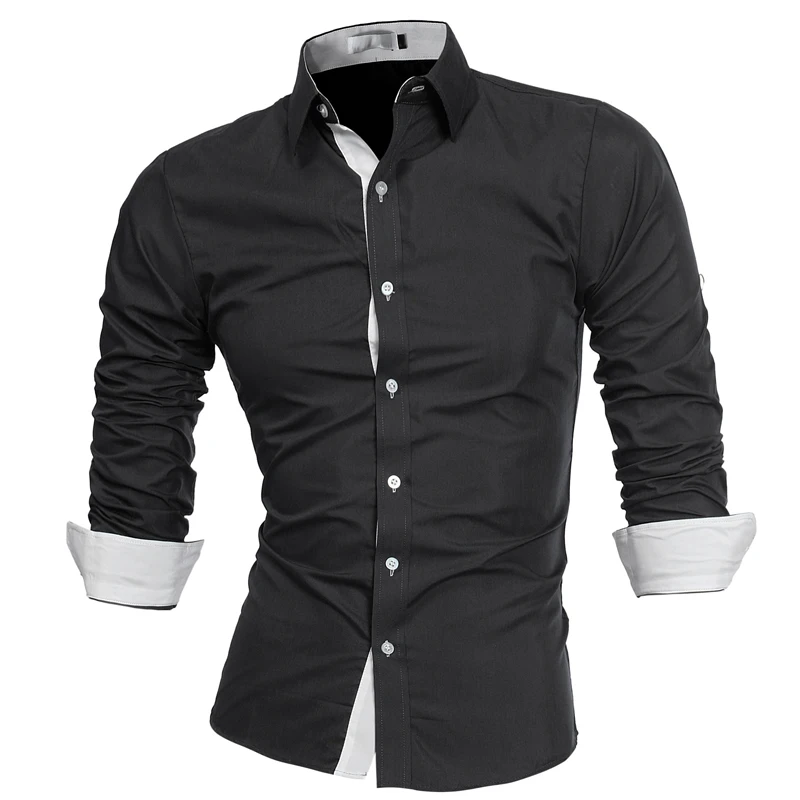 Рубашка мужская приталенная с длинным рукавом 2020|Повседневные рубашки| |