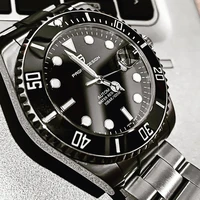 stainless steel mens watches pagani design mechanical wristwatch waterproof 100m sports black watch top luxury automatic watch