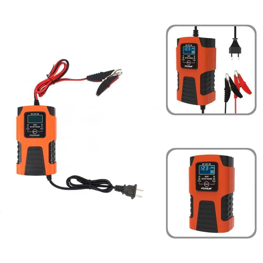 Portable Battery Charger Red Professional Automatic Battery Charger Car Battery Charger Pulse Repair Charger