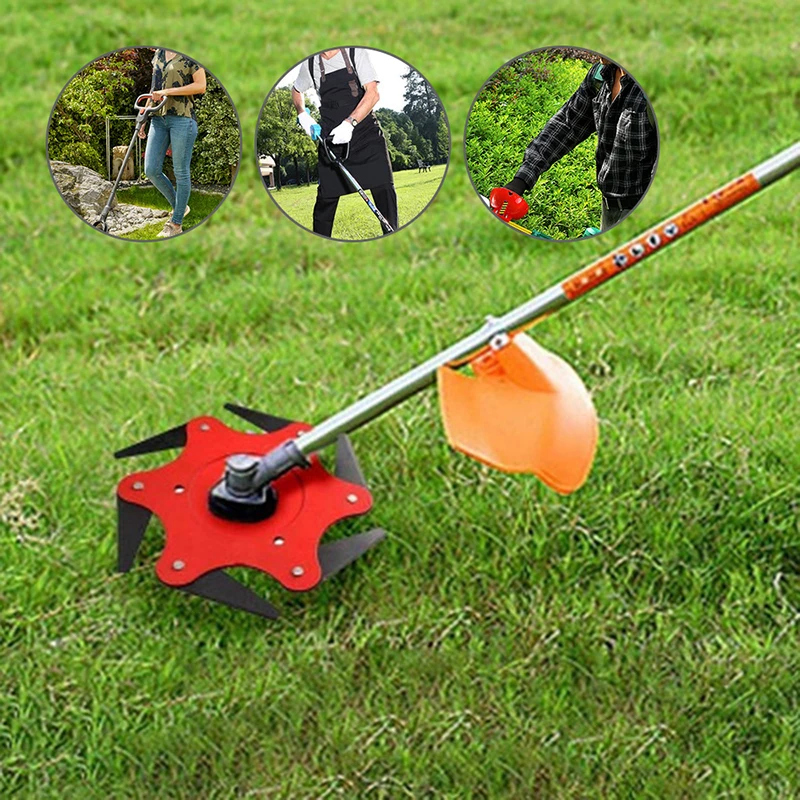 6 Blades Cutter Head Grass Trimmer Brush 65Mn Weed Cutting Blade For Garden Lawn Machine Accessories Power Tools | Инструменты