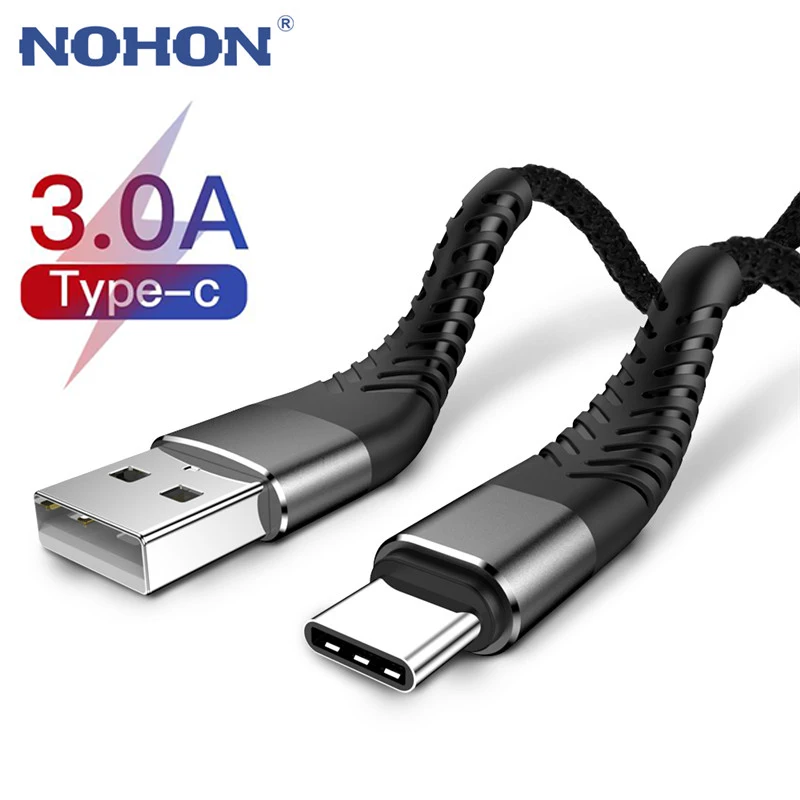USB Type C кабель 1 м 2 3 для Samsung S8 S9 S10 Huawei P30 Pro быстрая зарядка оригинальный мобильный