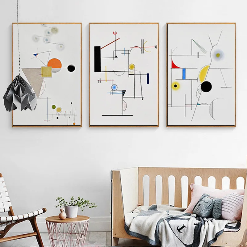 

Modern Abstract Geometry Wassily Kandinsky Canvas Painting Art Poster Wall Pictures For Living Room Home Decor
