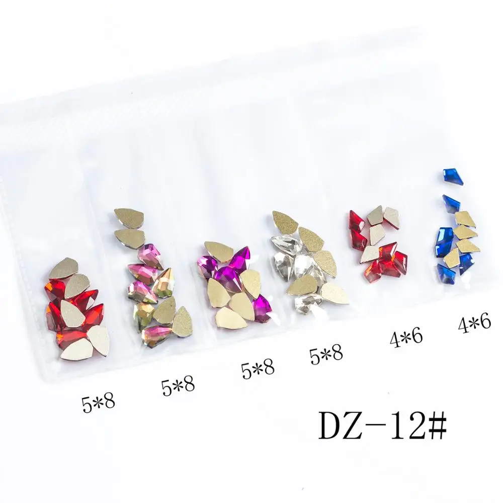

Nail Crystals Gems Mixed Color Design Rhinestones For Nails 3D Nail Art Decorations Shaped Strass Stone DIY Use