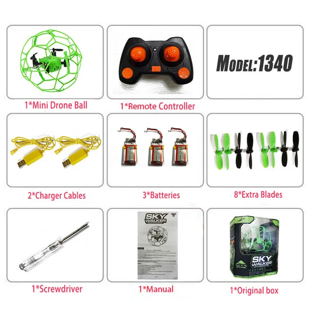 Green O3 Мини-Дрон шаровидным 3D флип RC мяч RC дроны защитной оболочки 2,4 ГГц Rc Квадрокоптер с режимом headless игрушки с дистанционным управлением Защитная крышка - Цвет: Green O3