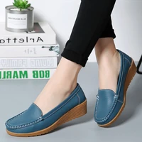 womens loafers spring autumn shoes woman genuine leather flats women new female moccasins shoe big size 34 41