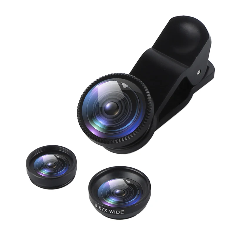 Universal Fish Eye 180 Degrees 0.67X Wide-angle Lens CellPhone Smartphone Fisheye Wide Angle Macro Camera Lenses For Lenovo | Мобильные