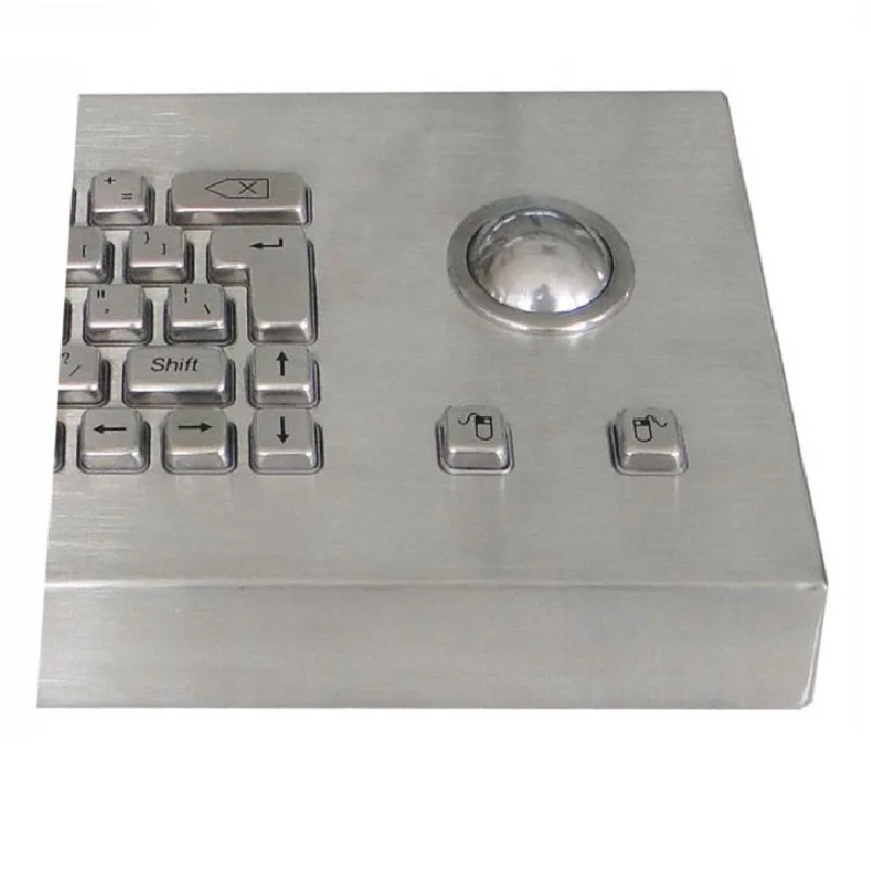 63 клавиши промышленная настольная клавиатура из нержавеющей стали со
