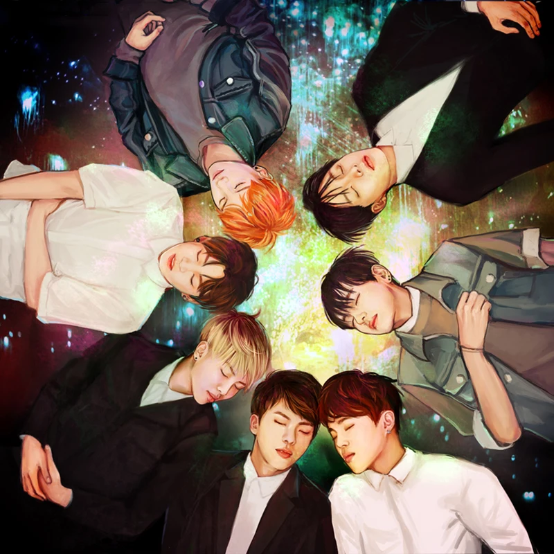 5D diy Kpop полностью квадратная Алмазная картина для мальчиков командная вышивка