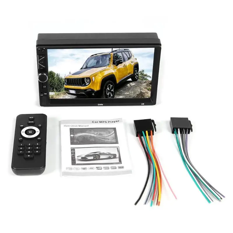 Универсальный 7-дюймовый сенсорный экран 2 Din автомобильный стерео аудио FM радио