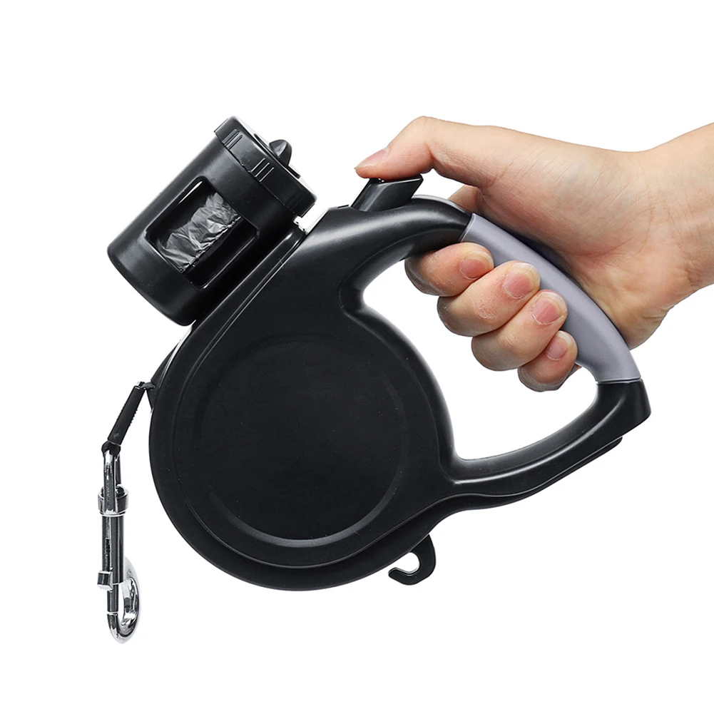 Pet Dog Retractable Lockable Training Walking Lead Leash with Poop Bag Holder | Дом и сад