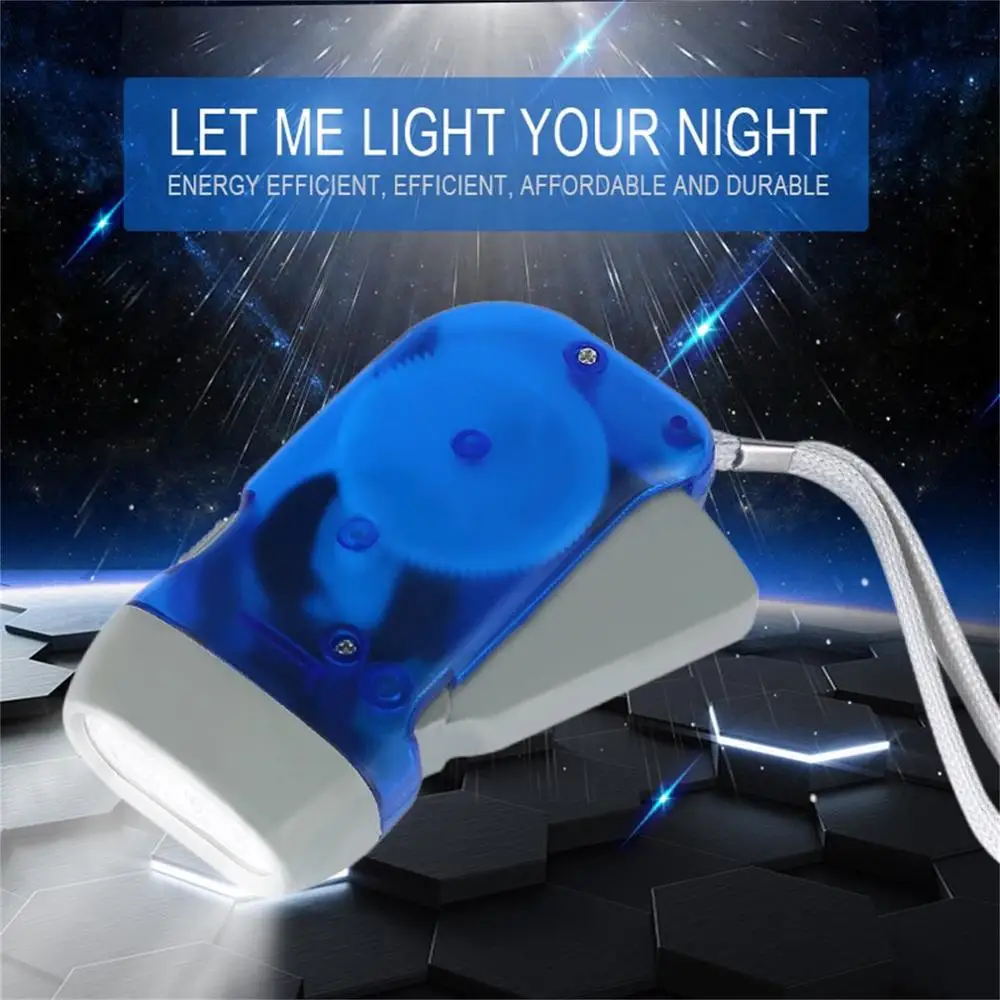3 LED Hand Pressing Dynamo Crank Power Wind Up Flashlight Torch Light Press Camping Lamp | Спорт и развлечения