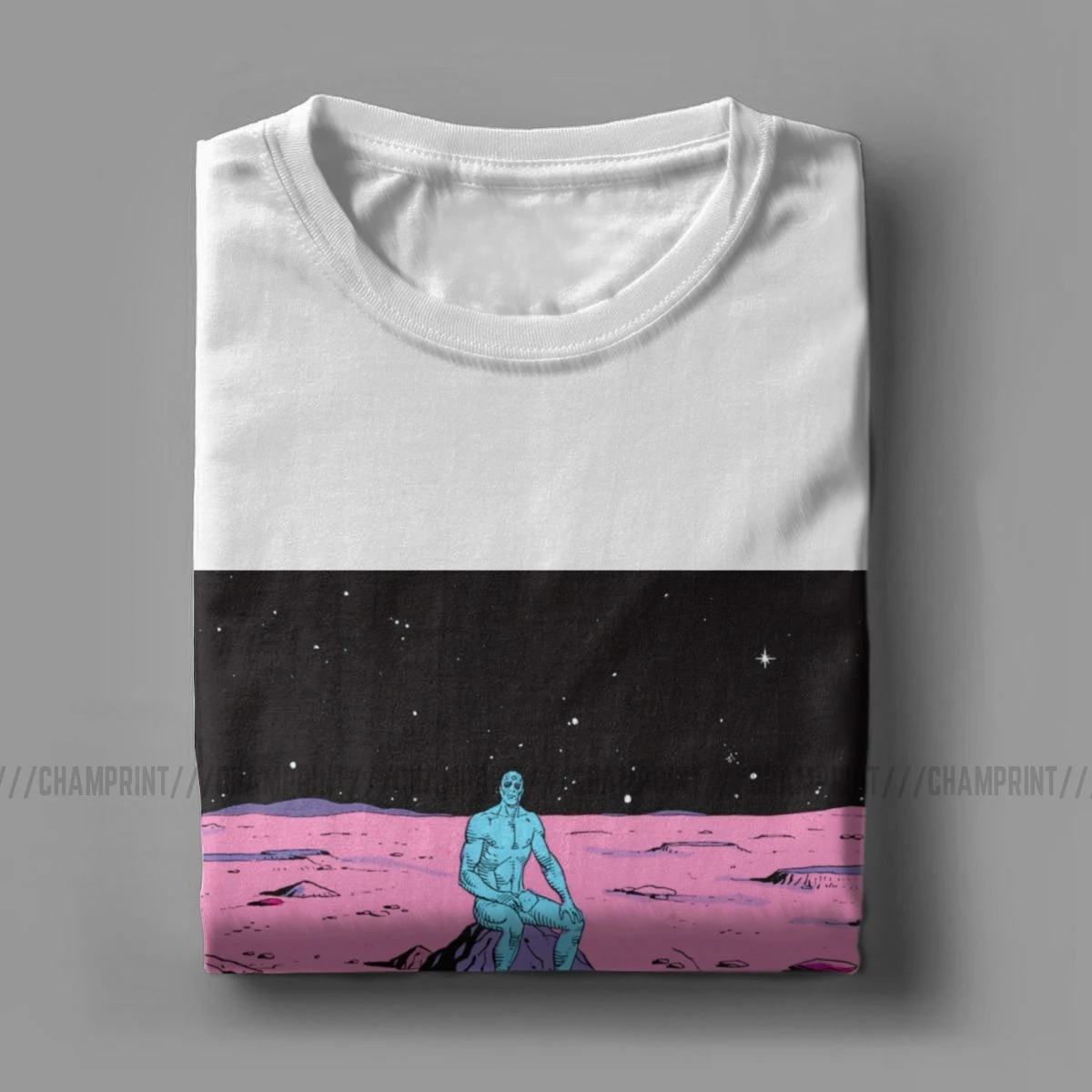The Watchmen Dr Manhattan Men T Shirt Smiley Novel Alan Moore Emo Nihilist Heroes Fun Tee Short Sleeve T-Shirt Cotton | Мужская одежда
