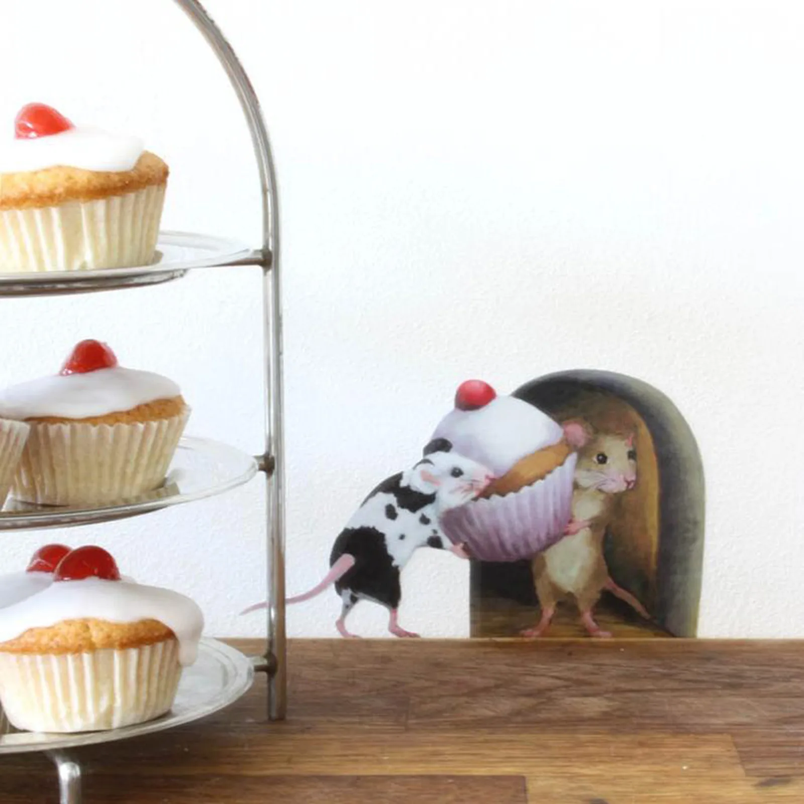 Креативная крыса персонажей мультфильма обои настенные наклейки кекс на стены