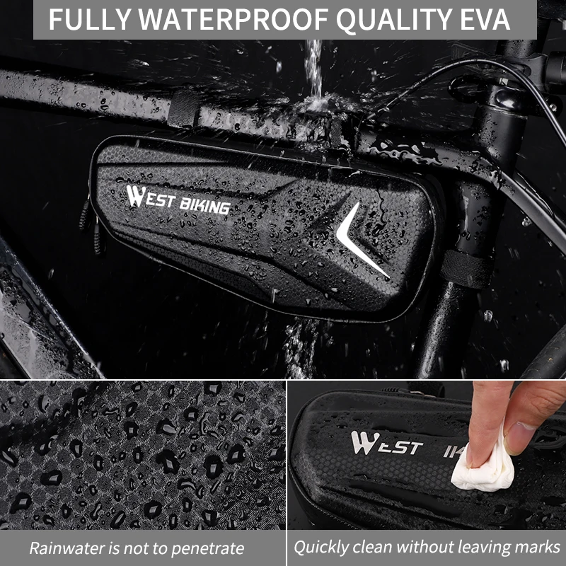 west biking bicycle frame bag waterproof mtb road bike bag top tube 6 7 2 inch touch screen phone bag case cycling accessories free global shipping