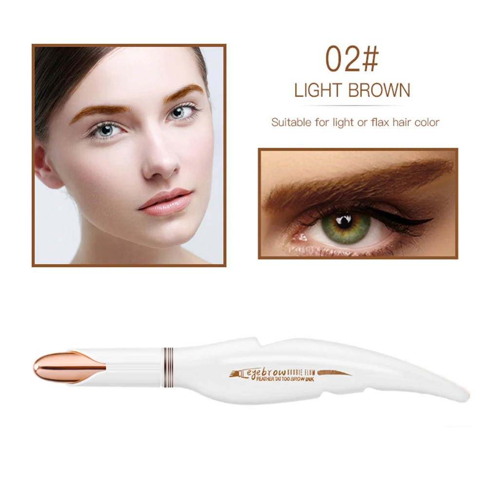 B-Light Brown 4D водонепроницаемый влагостойкий гель для бровей мгновенное волокно для бровей с кисточкой для бровей Профессиональный инструмент для наращивания макияжа глаз - Цвет: B-Light Brown