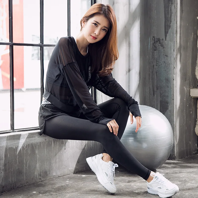 Спорт йога на улице набор женская одежда для фитнеса быстросохнущая сетка йоги