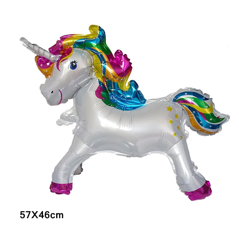 unicorn 1 шт. 100*97 см Розовый пони 3D Маленькая Лошадь Единорог шары с днем рождения Единорог вечерние гелиевый воздушный шар покрытый фольгой дети животные игрушки Globos - Цвет: unicorn