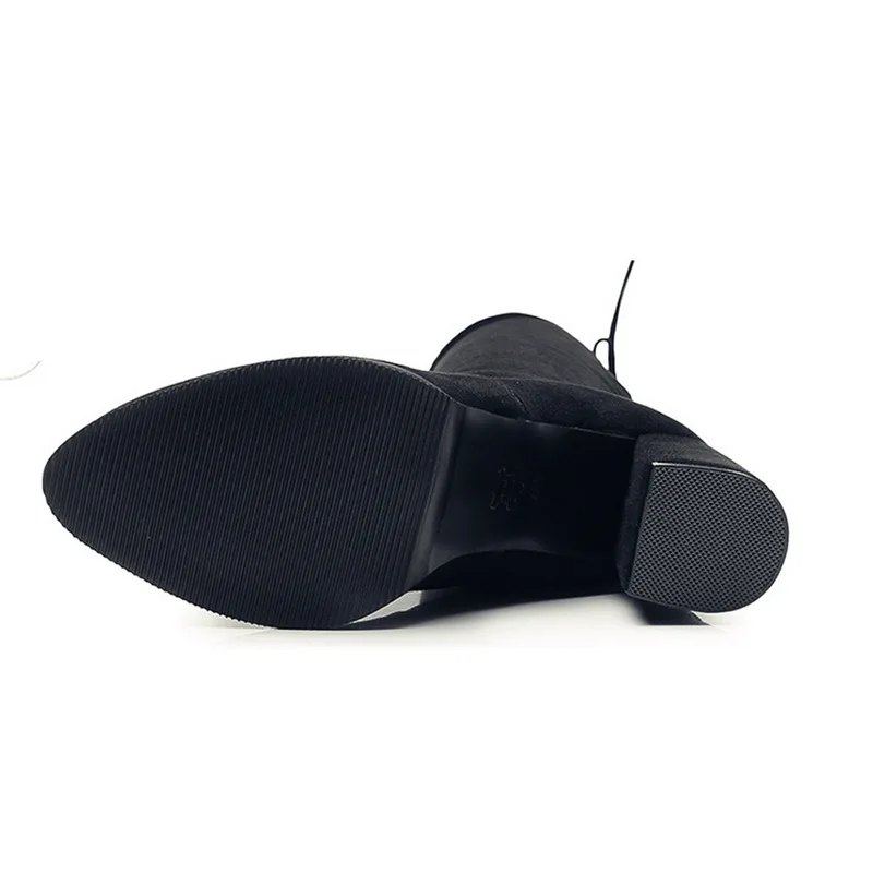 LASPERAL/2019 осенние женские сапоги Черные Сапоги выше колена пикантные до бедра