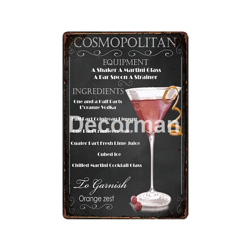 [DecorMan] бренди виски чай со льдом Коктейльная вода ром просекко холодное пиво